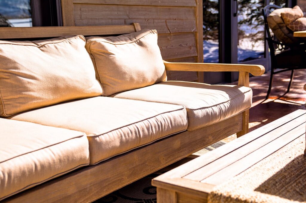 Crafting Captivating Headlines: Your awesome post title goes here A comfortable outdoor patio seating area with cushions, offering a cozy and modern touch to any home.
